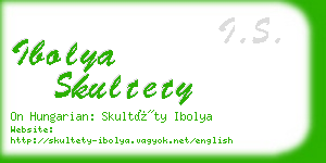 ibolya skultety business card